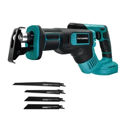 Sierra alternante eléctrica inalámbrica con 4 hojas, sable de corte de tubería de madera, Metal y PVC para batería Makita de 18V (sin batería)
