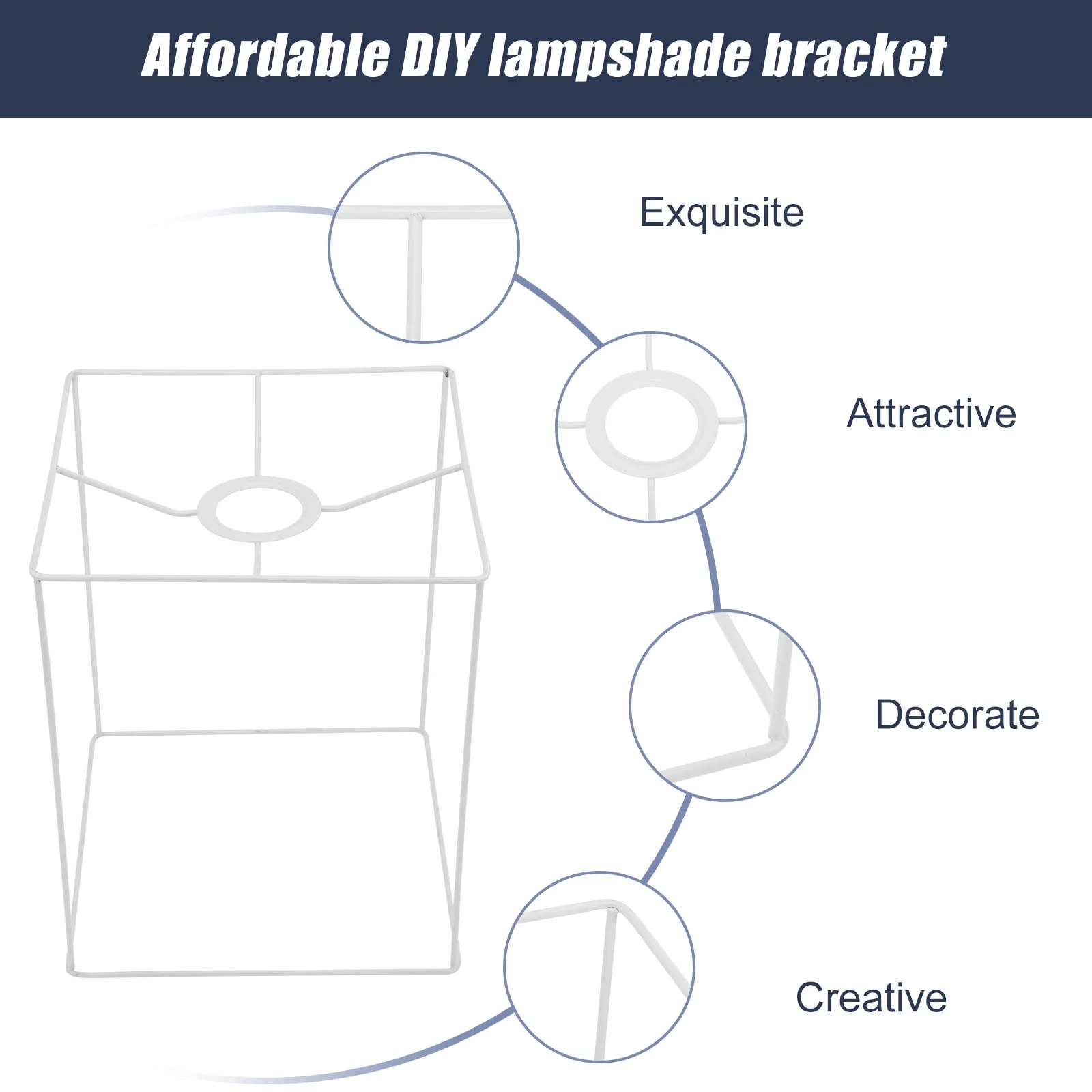 

DIY Lampshade Frame Iron Art Light Rack Woven Lamp Holder for Table Desk Lamps Chandeliers Home Restaurant Coffee Shop