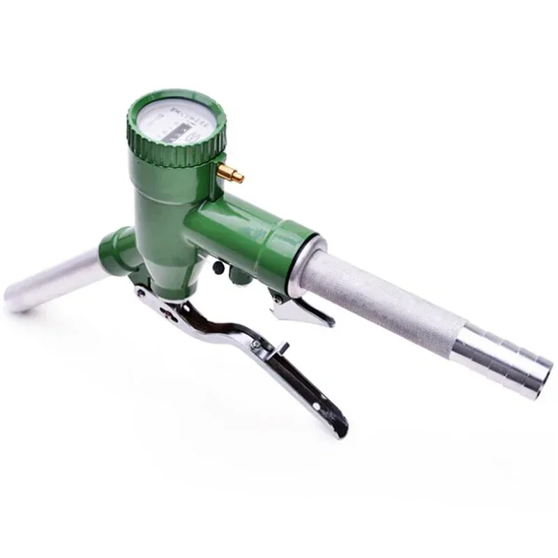 Pistola per ugello carburante manuale da 20mm 25mm 32mm 38mm con misuratore, beccuccio dritto, pressione massima 0.1MPA per benzina Diesel