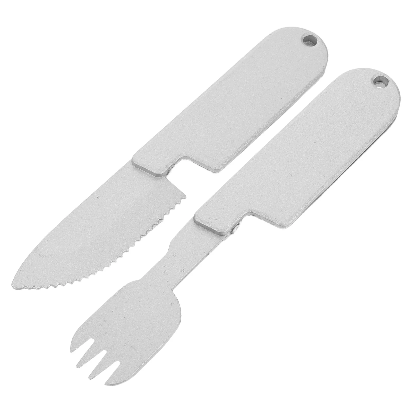 

2 in 1 Camping Spork Aluminum Alloy Multifunctional Tableware for Outdoor Hiking Picnic Travel Backpacking Portable Cutlery