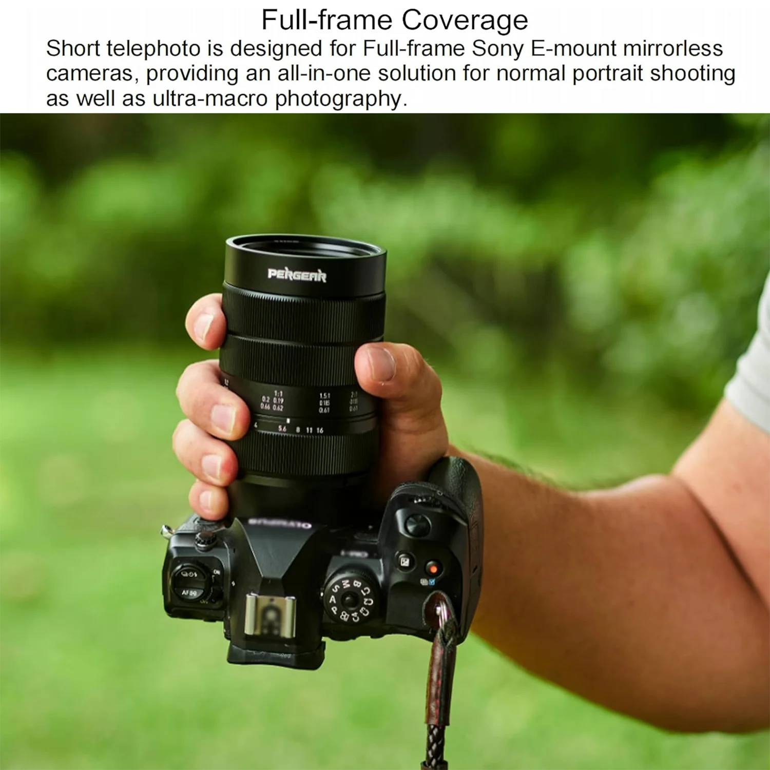PERGEAR 60mm F2.8 II Ultra-Macro Lens with 2X Magnification Compatible with Sony E Nikon Z Fuji X M4/3 