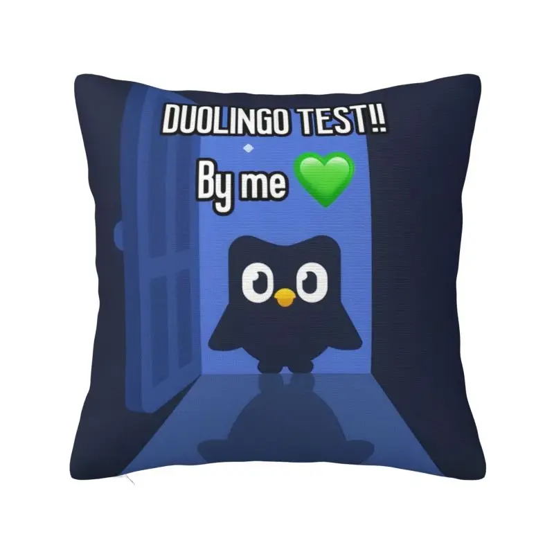 Custom Cute Cartoon Duolingos Educational Parrot Pillow Case 40x40cm Decor Home Luxury Cushion Cover Car Pillowcase