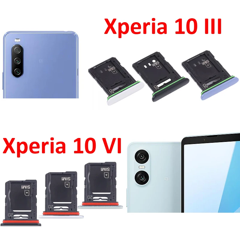 

Поп-телефон, лотки для SIM-карты SD для SONY Xperia 10 III, держатель слота для SIM-чипа, карман для ящика для Xperia 10 VI