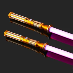 RGB Metal Lightsaber Laser Sword Light Saber Handle Heavy Dueling 16Colors Changing Change Force Sounds Blaster Cosplay Toys