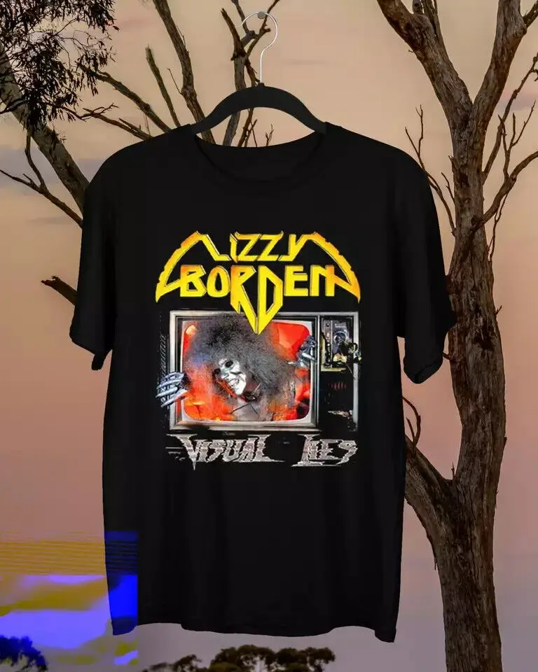 

Vtg Lizzy Borden Band Short Sleeve Cotton Black S-5XL Unisex Shirt