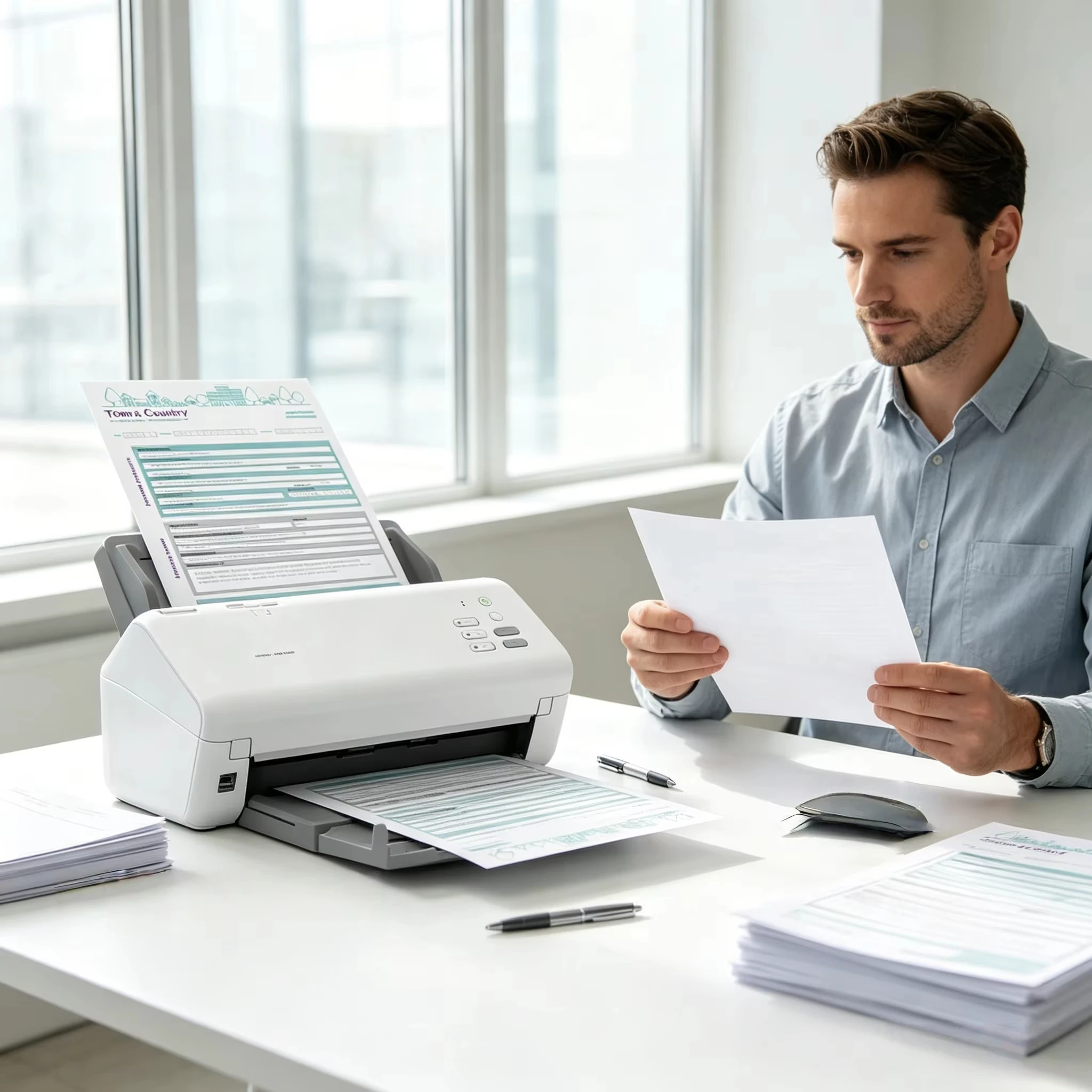 ADS-4300N CIS Network Scanner 40ppm 80ipm Duplex 80-Sheet ADF A4 Legal USB3.0 in Stock Office Document Scanner
