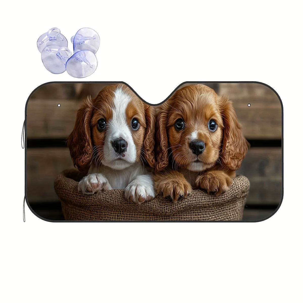 

1 шт., солнцезащитный козырек на лобовое стекло автомобиля с милым щенком, солнцезащитный козырек, защита окон, идеально подходит для горячей погоды, сохраняет ваш автомобиль