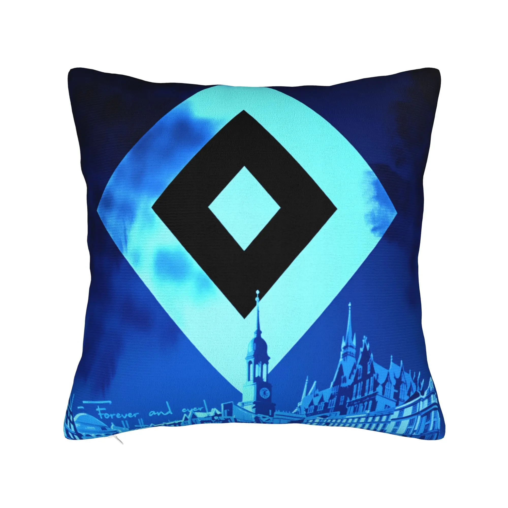 HSV German Soccer Club Pillow Cover Hamburgers SV Kawaii Pillow Case For Living Room Sofa Soft Cushion Cover Birthday Present