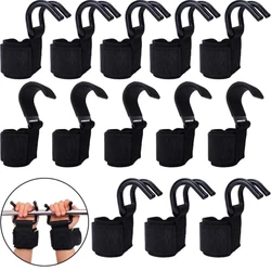 1Pc Weight Lifting Hook Grips with Wrist Wraps Hand-Bar Wrist Strap Gym Fitness Hook Weight Strap Pull-Ups Lifting Gloves