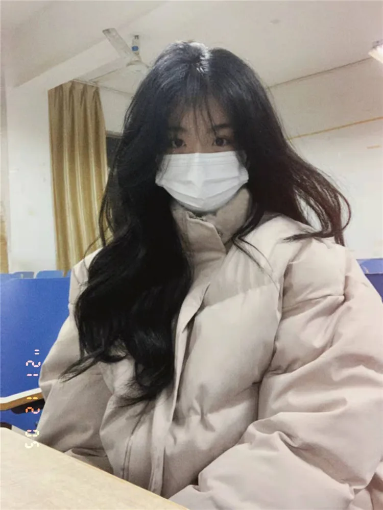 Cotton Padded Clothes Women's Winter 2022 New Korean Style Stand Collar Retro Coat Thicken Warm Outerwear Female