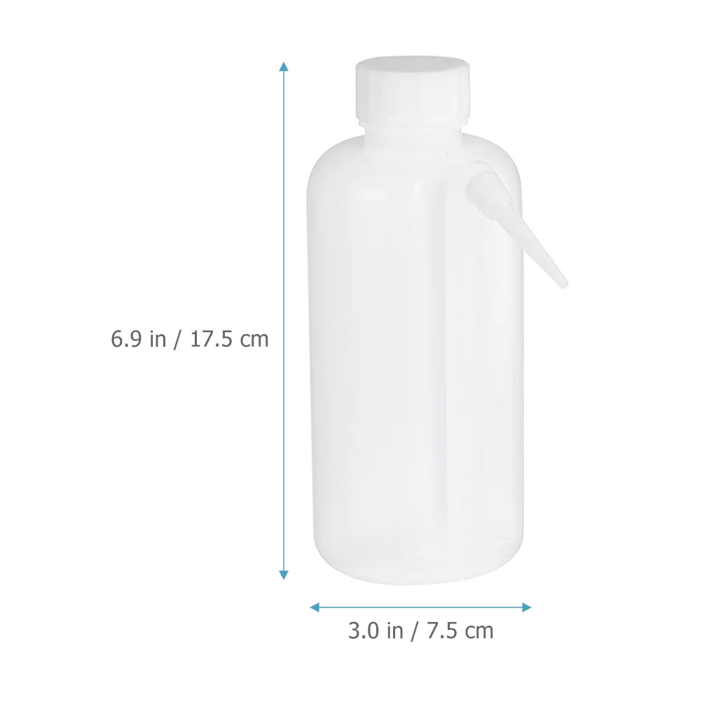 2pcs Rinsing Bottle Plastic Squeeze Bottle for Laboratory Tattooing Cleaning 500ml