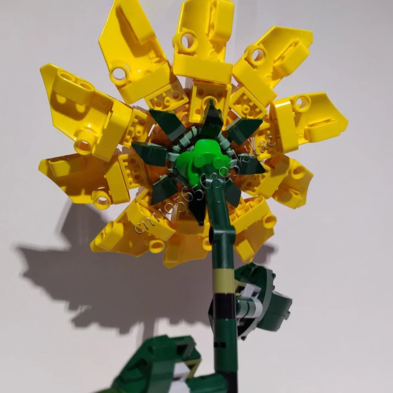 199 stuks bloemen zonnebloem MOC aanpassen modulaire bouwsteen populair creatief ontwerp technologie model DIY montage speelgoed cadeau