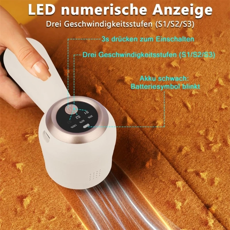 Afeitadora de tela portátil, 3 modos, recargable, para ropa, suéter eléctrico