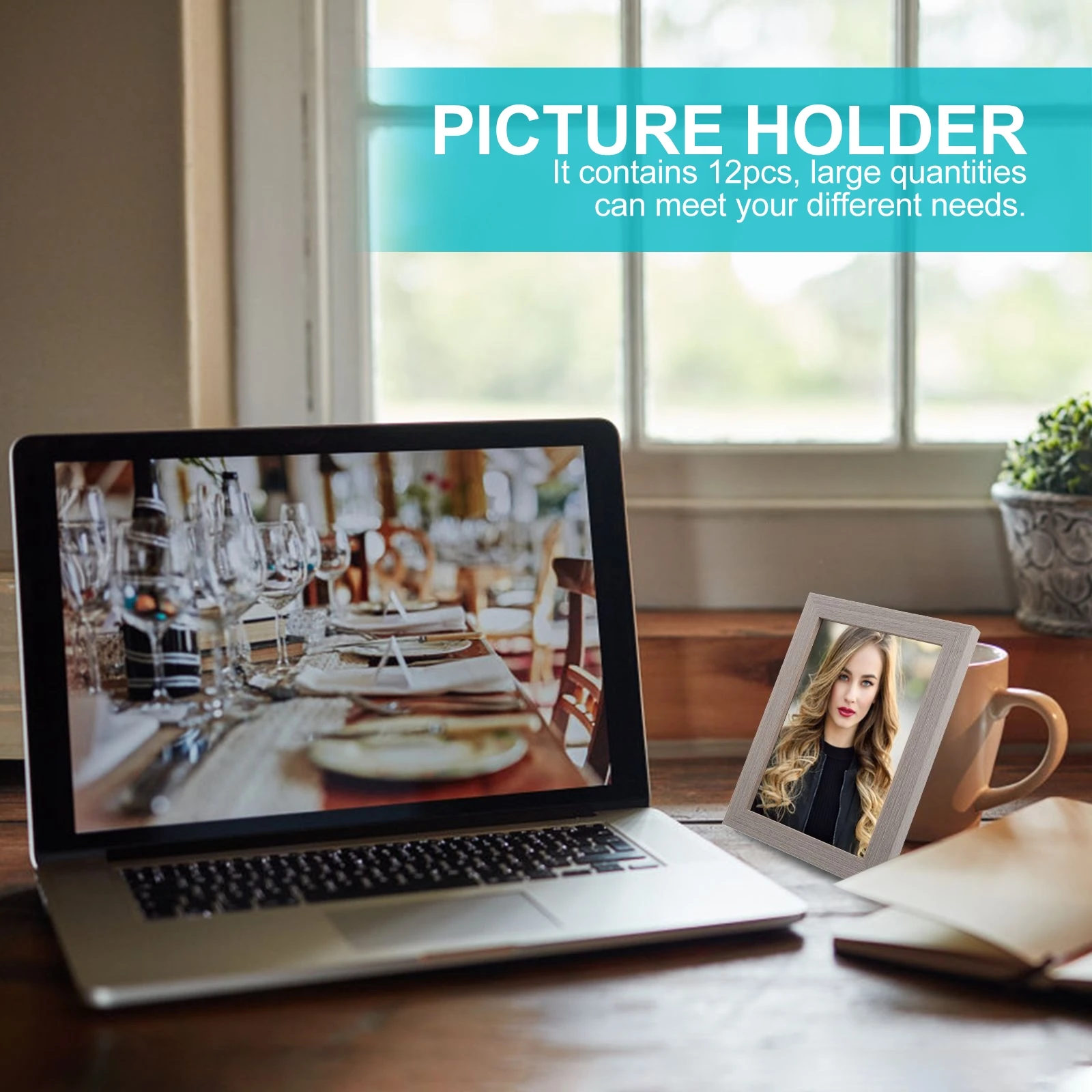 

12Pcs Photo Frame Holders Plastic Desktop Display Stands Artwork Brackets Tabletop Photo Supports Picture Holder