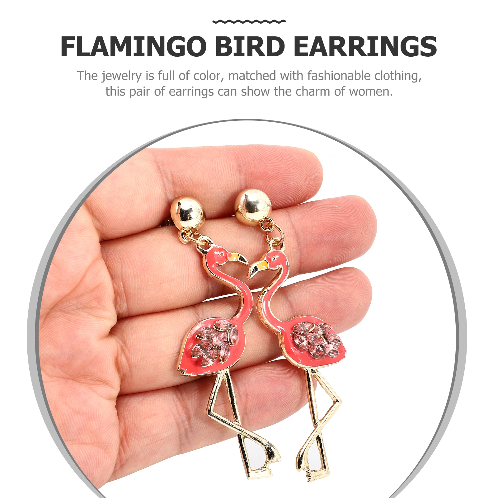 

1 Pair Flamingo Earrings Dangle Ear Decorations Colorful Skin-Friendly Fashion Jewelry For Women Party Accessories Gift