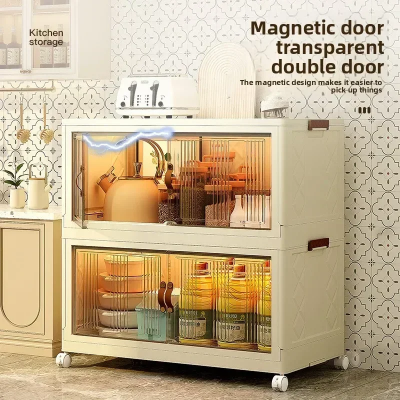 New model Storage box Household folding box Toy locker Snack cabinet Multi-layer plastic wardrobe Organizing box Durable