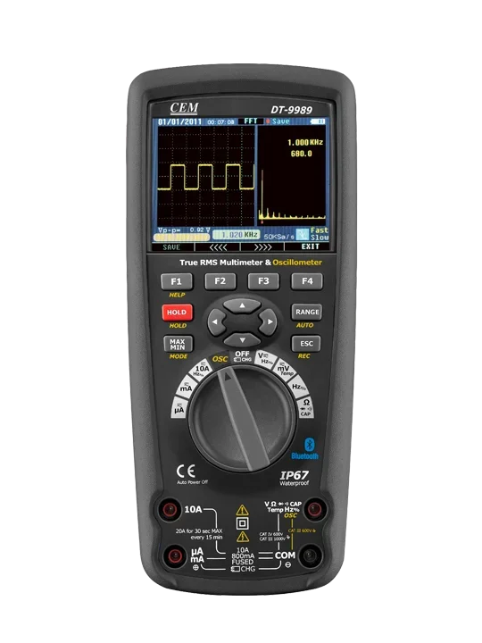 CEM DT-9989 Color Screen High-precision Digital Oscilloscope Multimeter