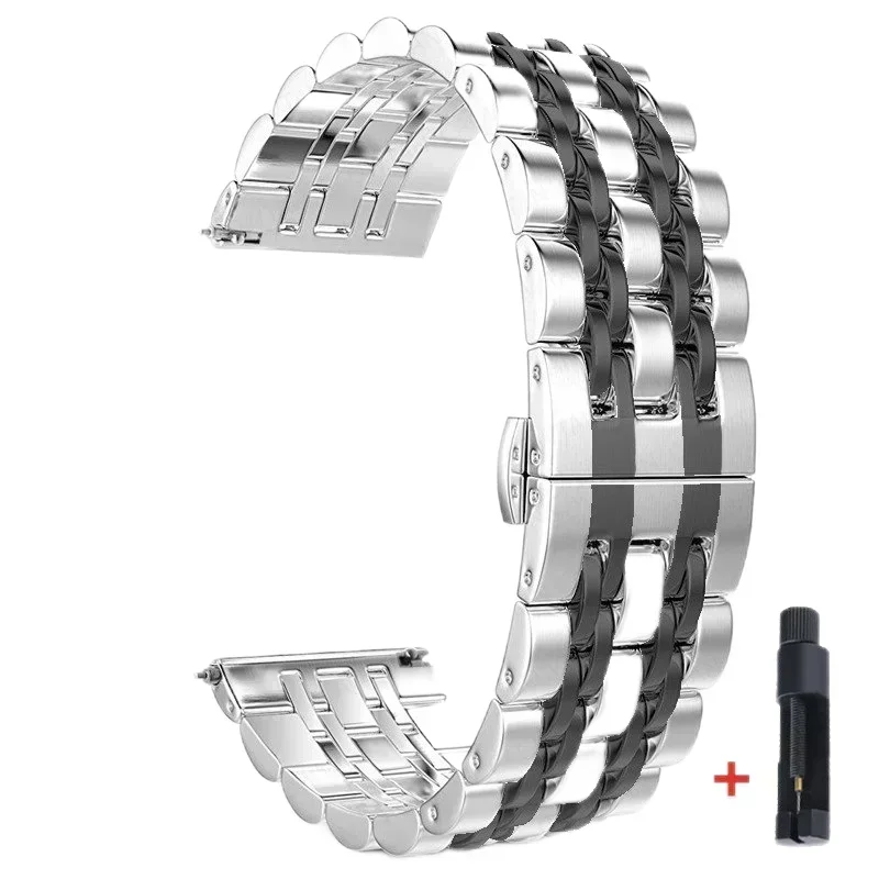 Steel Watch Strap for Huawei Watch GT5/5Pro 46mm for Samsung Galaxy Watch 3 45mm for  Metal Strap Wristband Bracelet