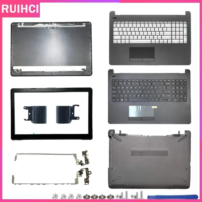 

NEW For HP 15-BS 15-BW 15-RA 15-RB 250 255 G6 TPN-C129 Laptop LCD Back Cover/Front Bezel/Palmrest/Bottom Case/Hinges Gray