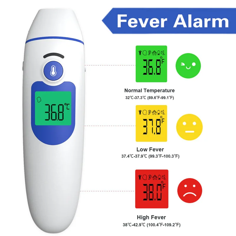 

Digital Infrared Thermometer Forehead Non-Contact Medical Termometro LCD Body Fever Baby Temperature Measure