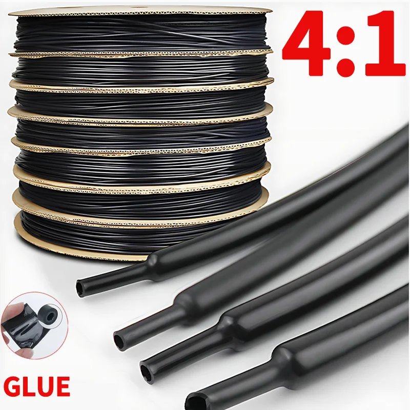 10/12/15/20m Adhesive-lined Heat-shrink Tubing 4:1 Double-wall Cable Wrapping Kit