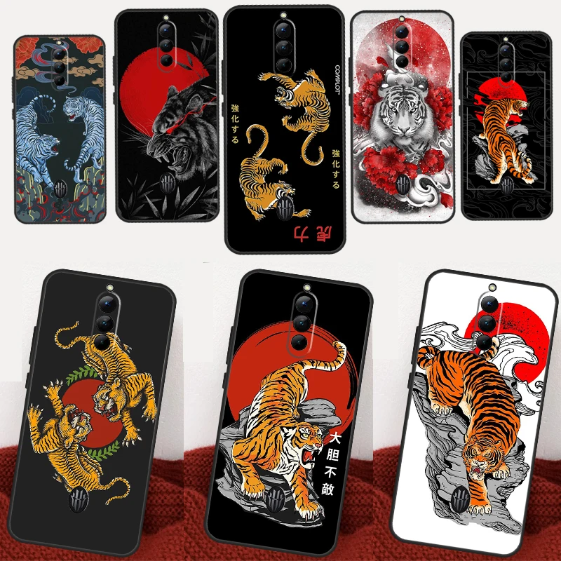 Tiger Red Sun Japan Art For Nubia Red Magic 8 Pro Case For Redmagic 6R 6S 7S 6 7 Pro 5G 5S 8S Pro Plus Phone Cover