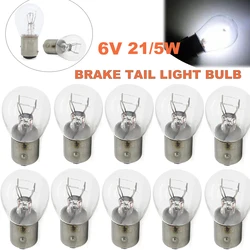 6V 21/5W Stop Brake Tail Light Bulb Warm White Double Filament Halogen Bulb For Motorcycle 122-84514-00 122-84514-30