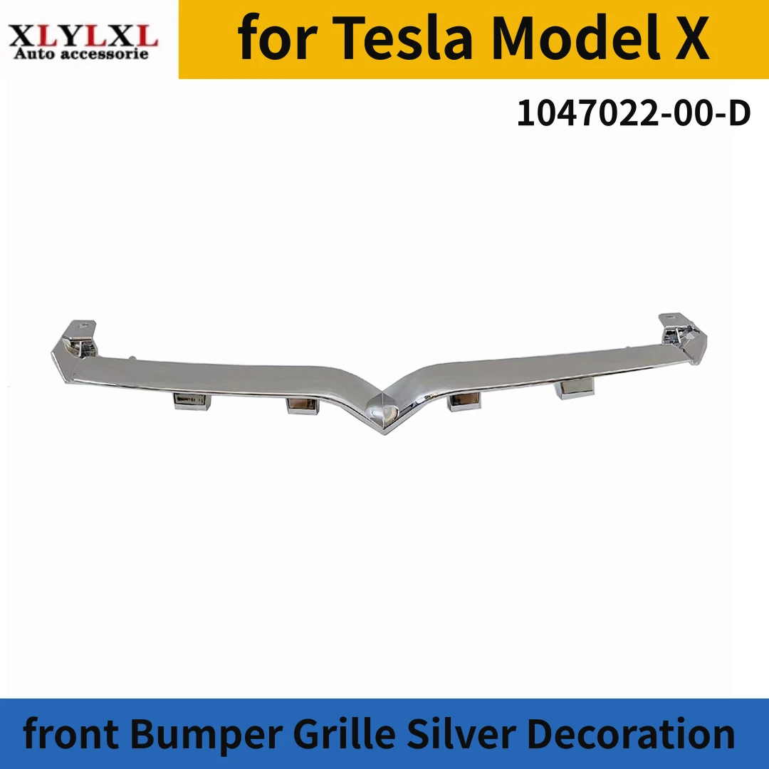 front Bumper Grille Silver Decoration for Tesla Model X 1047022