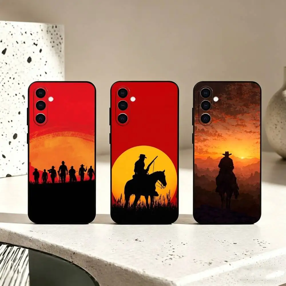 Red D-Dead R-Redemption Phone Case For Samsung Galaxy A73,A72,A71,A70,A53,A52,A51,Soft Silicone Black Cover