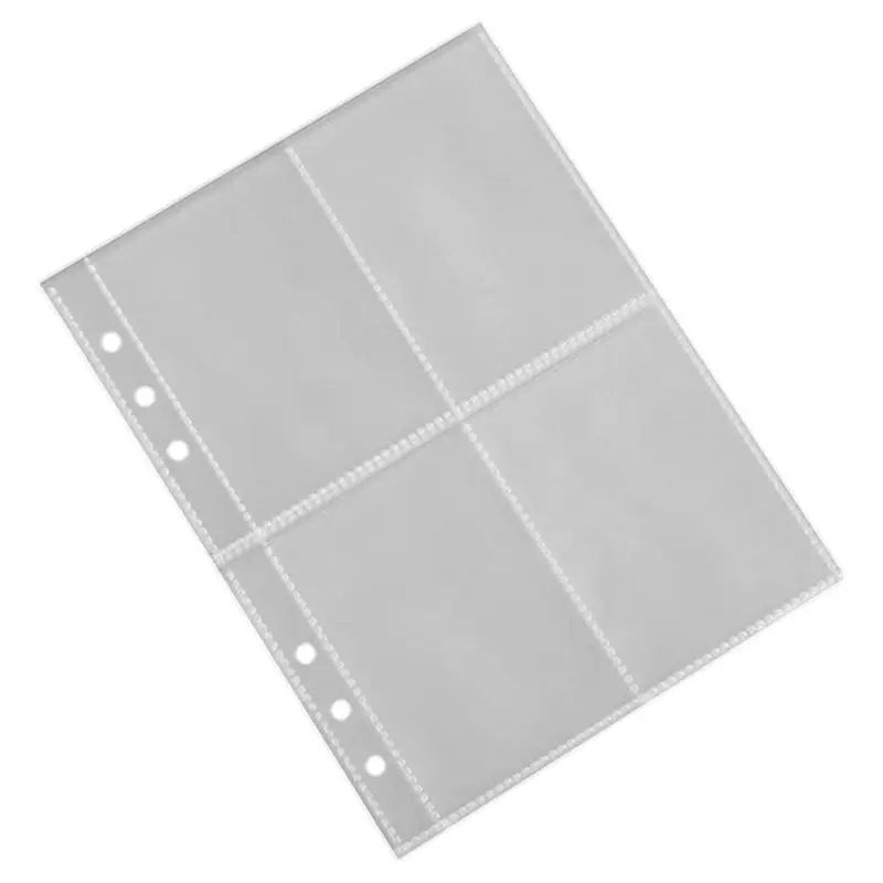 【Big Deal】A5 6 Ring Binder Inserts Photo Card Binder Clear Binder Sleeves Acid Free PP Pages