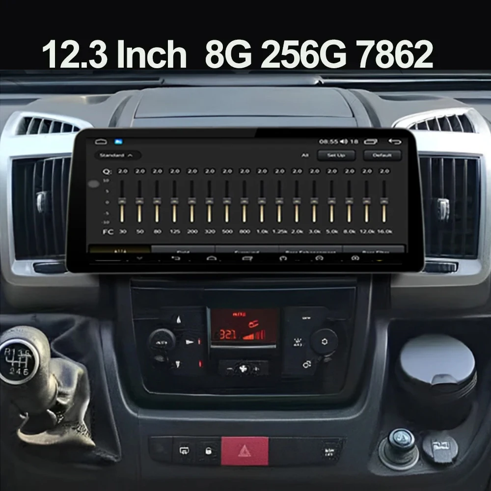 12.3 inch For Fiat Ducato Peugeot Boxer Citroen Jumper 2 2006-2022 Android Car Radio Multimedia Player Auto Carplay Navi GPS