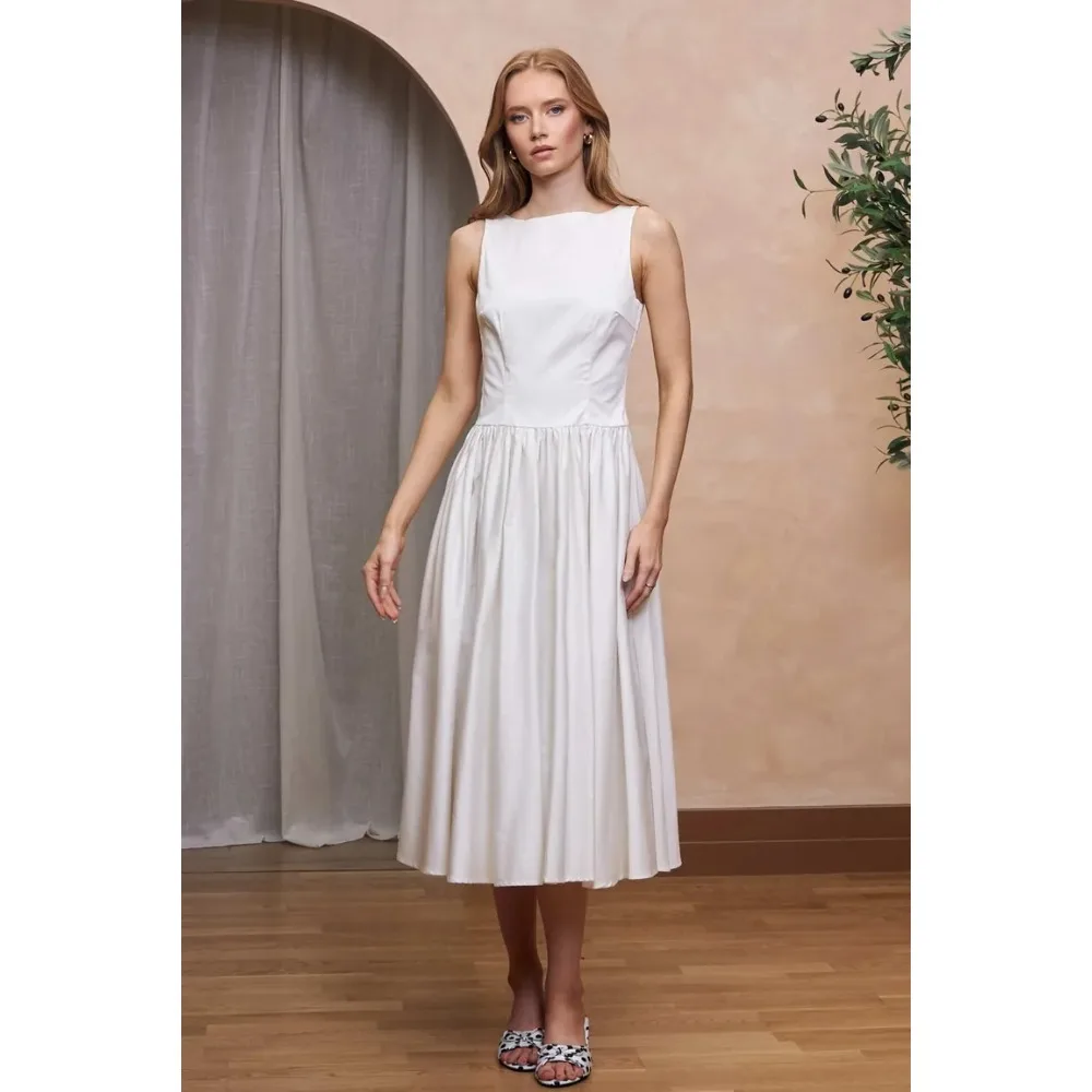 

Customized Detachable Bow Evening Dresses White Luxury Party Dress Draped Midi A Line Long Prom Gowns for Women 2026 Bespoke