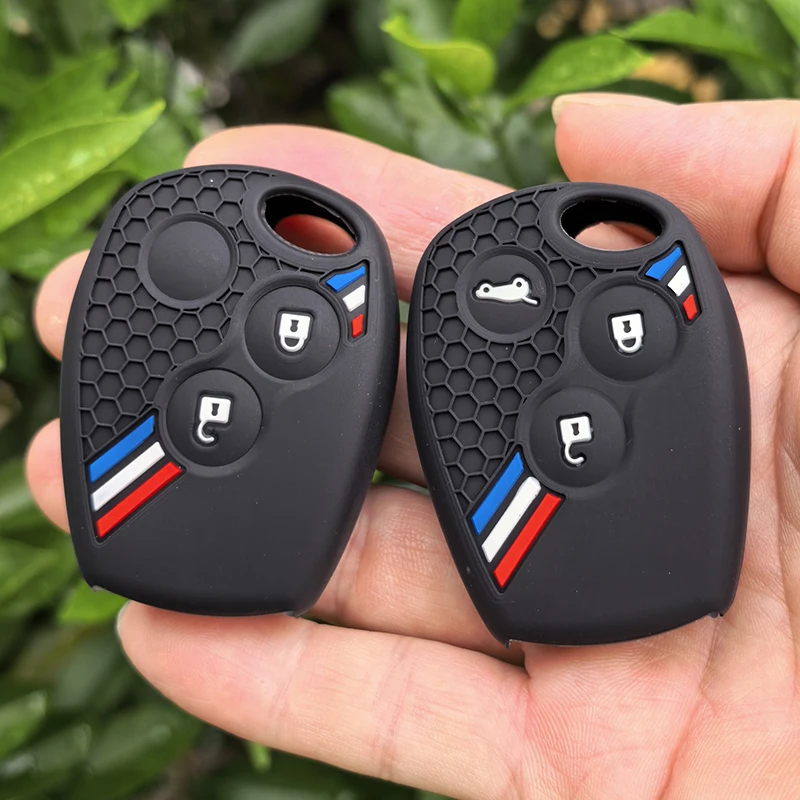 Für Renault Trafic Clio Duster Logan Dacia Sandero 2/3-Tasten Auto Silikon Fernbedienung Schlüsselhülle für Nissan Terrano Almera