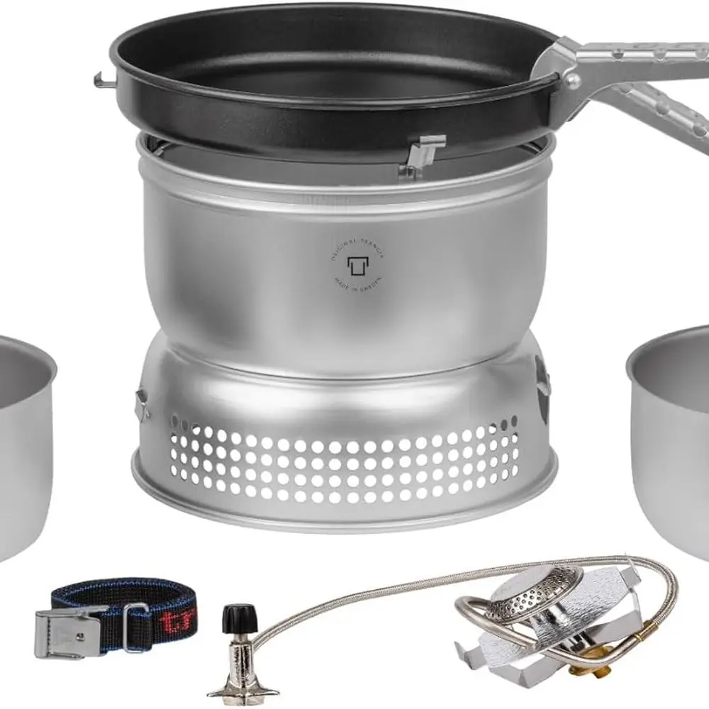 25-23 Duossal 2.0 Campingkocher-Set mit mit gefütterten Pfannen aus Edelstahl