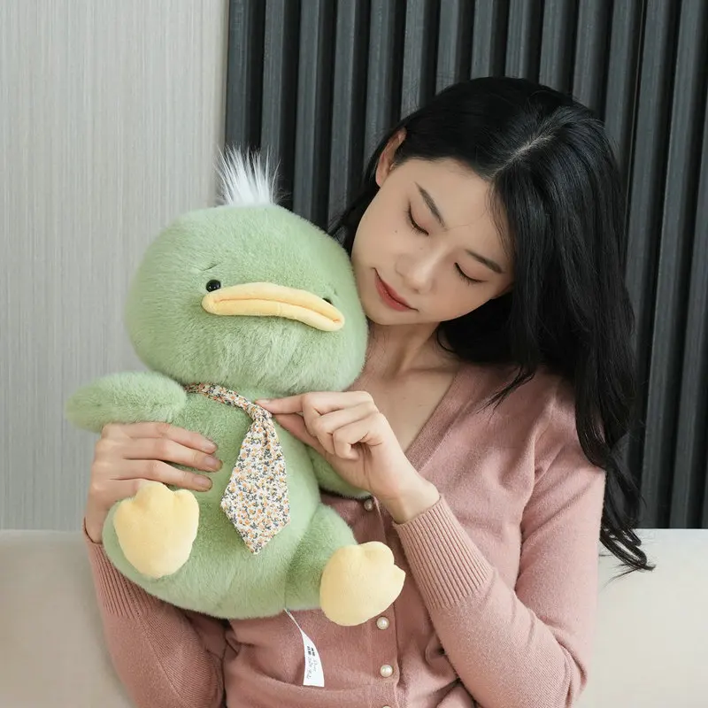 23-45cm Lovely Simulation Pillow Dolls Funny Green Duck Plush Toys  Decor Birthday Gift