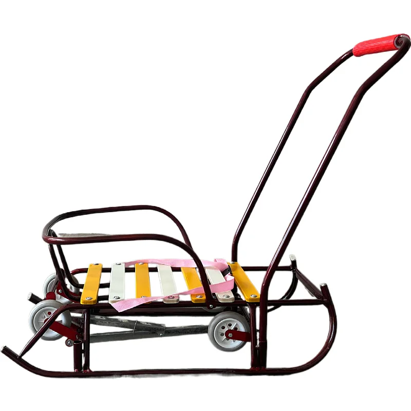 Multi-functional Plastic Stroller Sled Eco-Friendly & Durable Multi-scene Use on Land and Snow