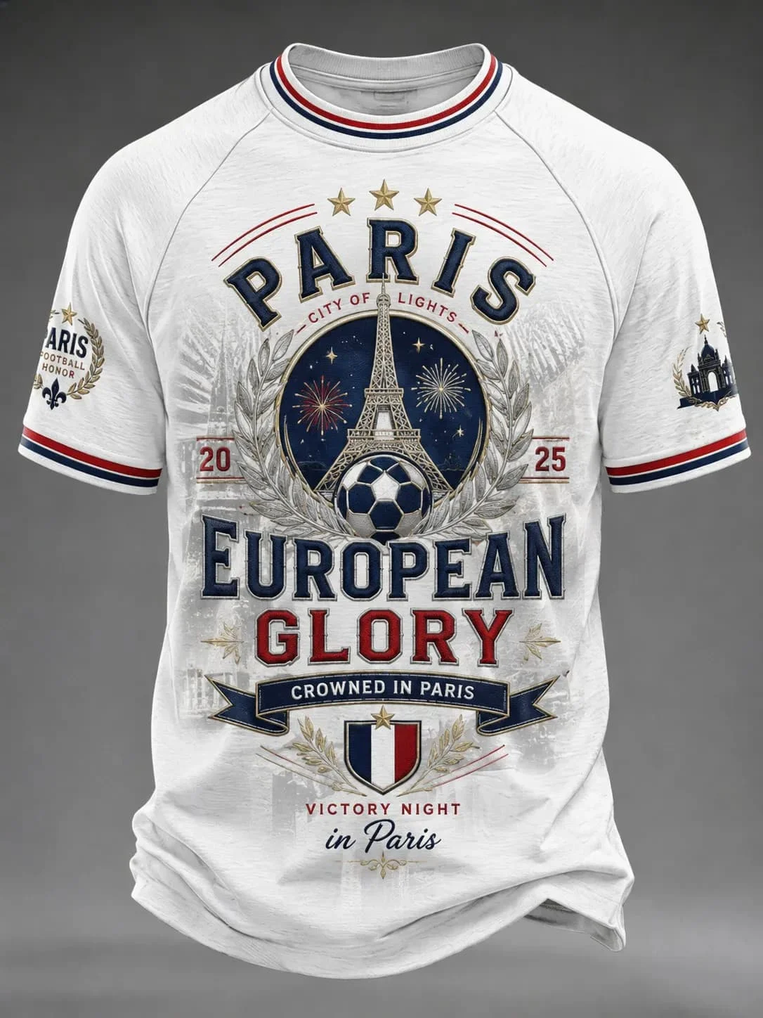 2026 New Street Graffiti Gallic Rooster France Football Jersey Print White Short Sleeve T-Shirt French National Fan Uniform Tees