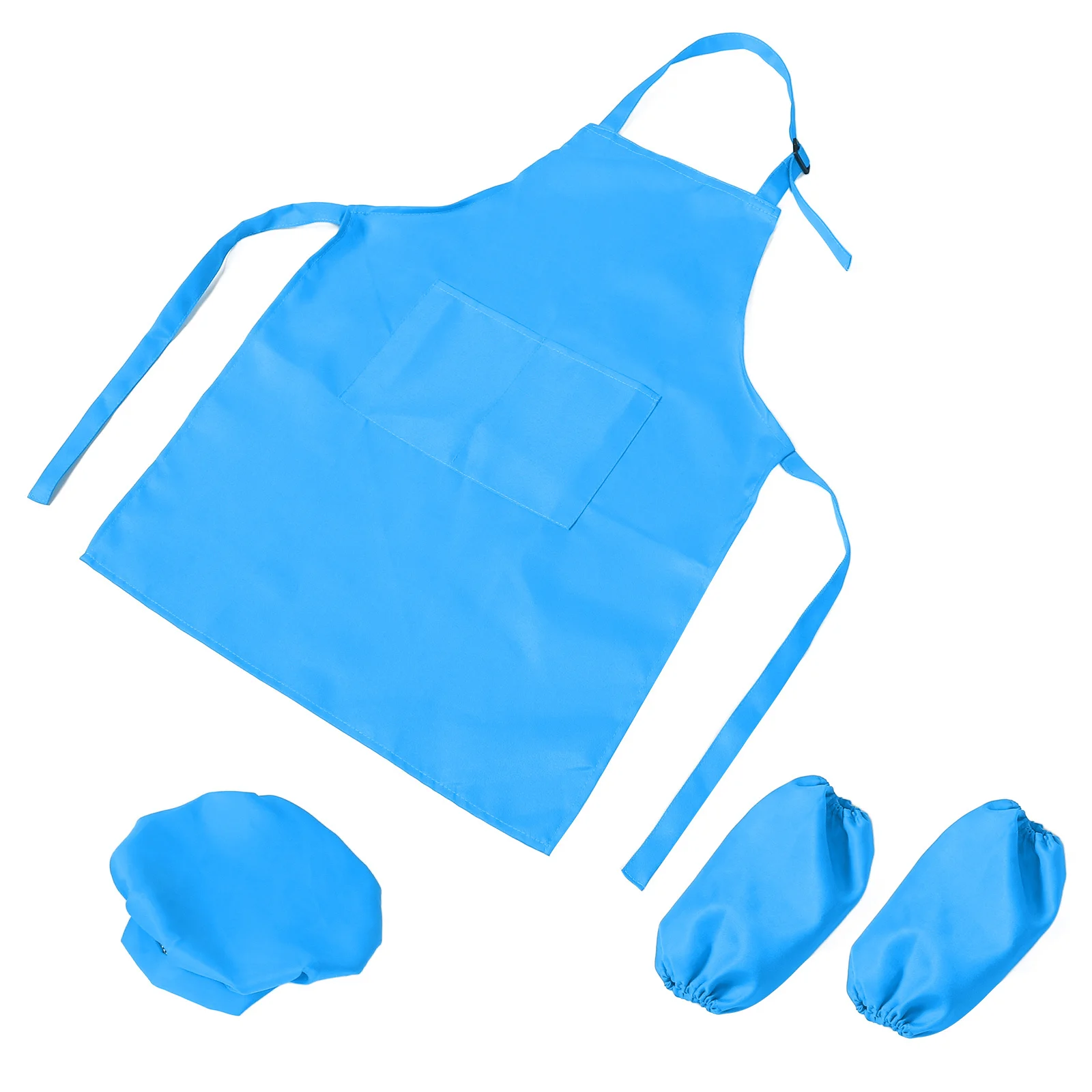 

1Set Kids Apron Chef Hat Sleeve Adjustable Cooking Craft Baking Painting Apron for Boys Girls Children Aprons for Kids