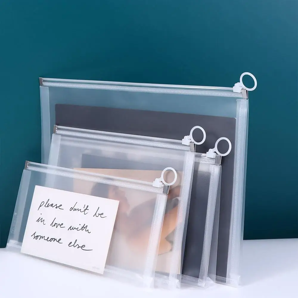Zipper Pouch School Stationery B5 A4 A5 A6 Size Zipper Folders Binder Pockets Office File Holder School Folder Document Bag