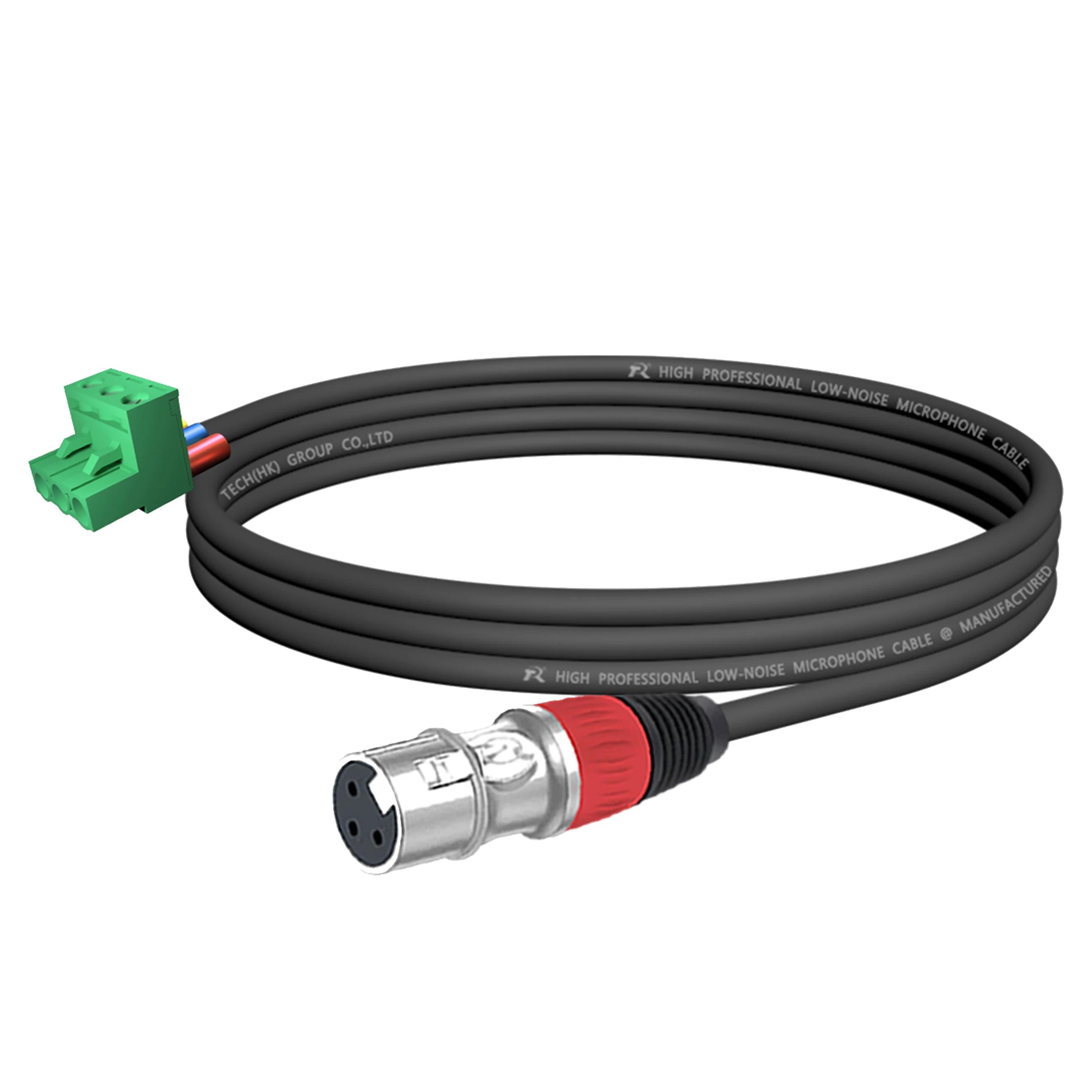 1 Stück 3-Pin PCB-Schraubklemmen-Stecker auf XLR M/F-Kabel, XLR-zu-Phoenix-Konverterkabel, rauscharmes Mikrofonkabel für Lautsprecherprozessor – Detail 6