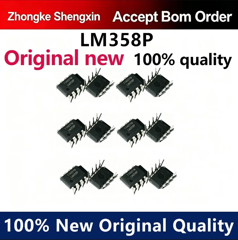 （5pcs-100pcs）Newly imported LM358P chip operational amplifier dual DIP-8 direct insertion