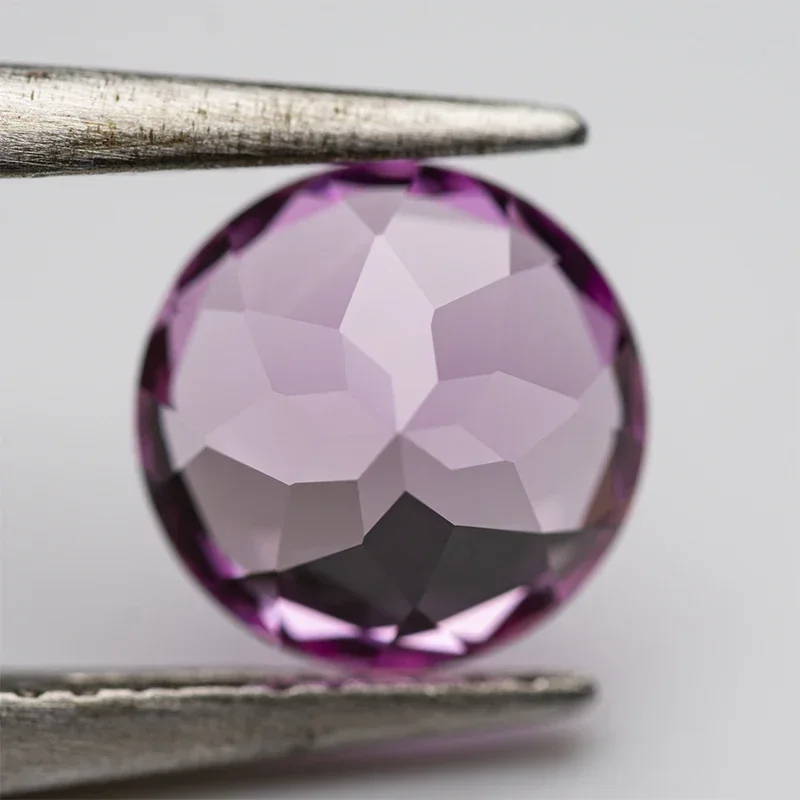 Lab Grown Sapphire Round Cut Pink Color Top Quality Pendant Gemstones for Charms Jewel Making Selectable AGL Certificate