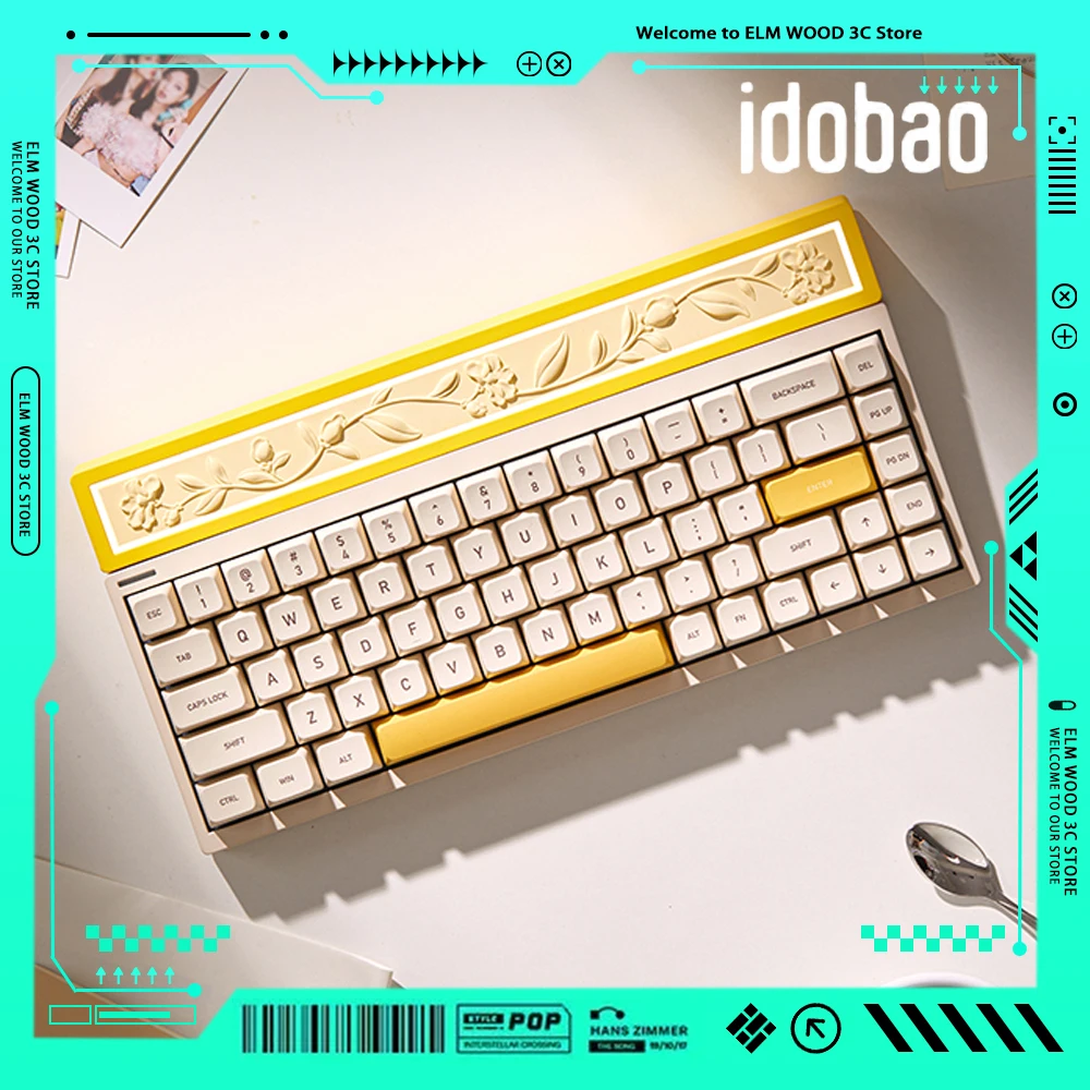 

Idobao ID68 Mechanical Keyboard Double Mode Aromatherapy Wireless Gaming Keyboard Customized Keyboard Hot Swap PC Accessories