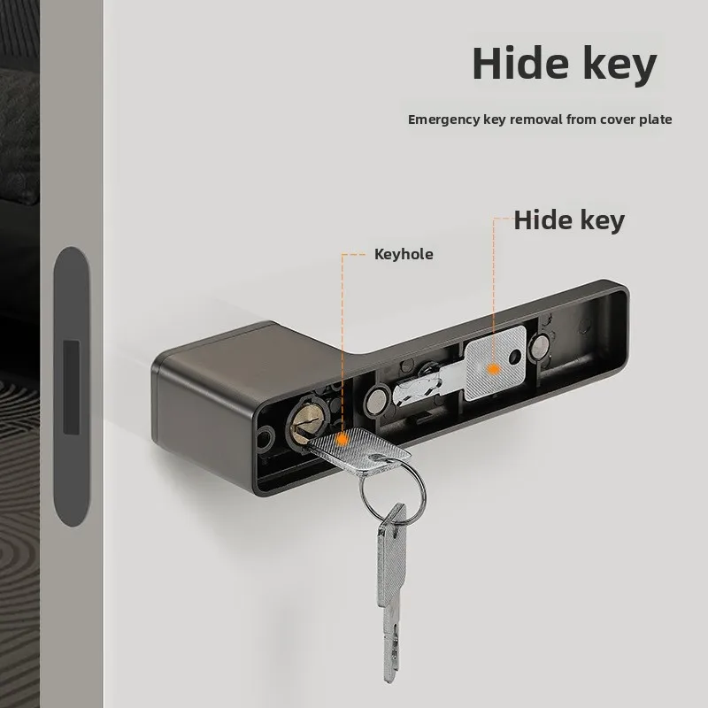 Modern simple bedroom door lock contrasting color series ecological lock bathroom door silent magnetic mechanical door lock