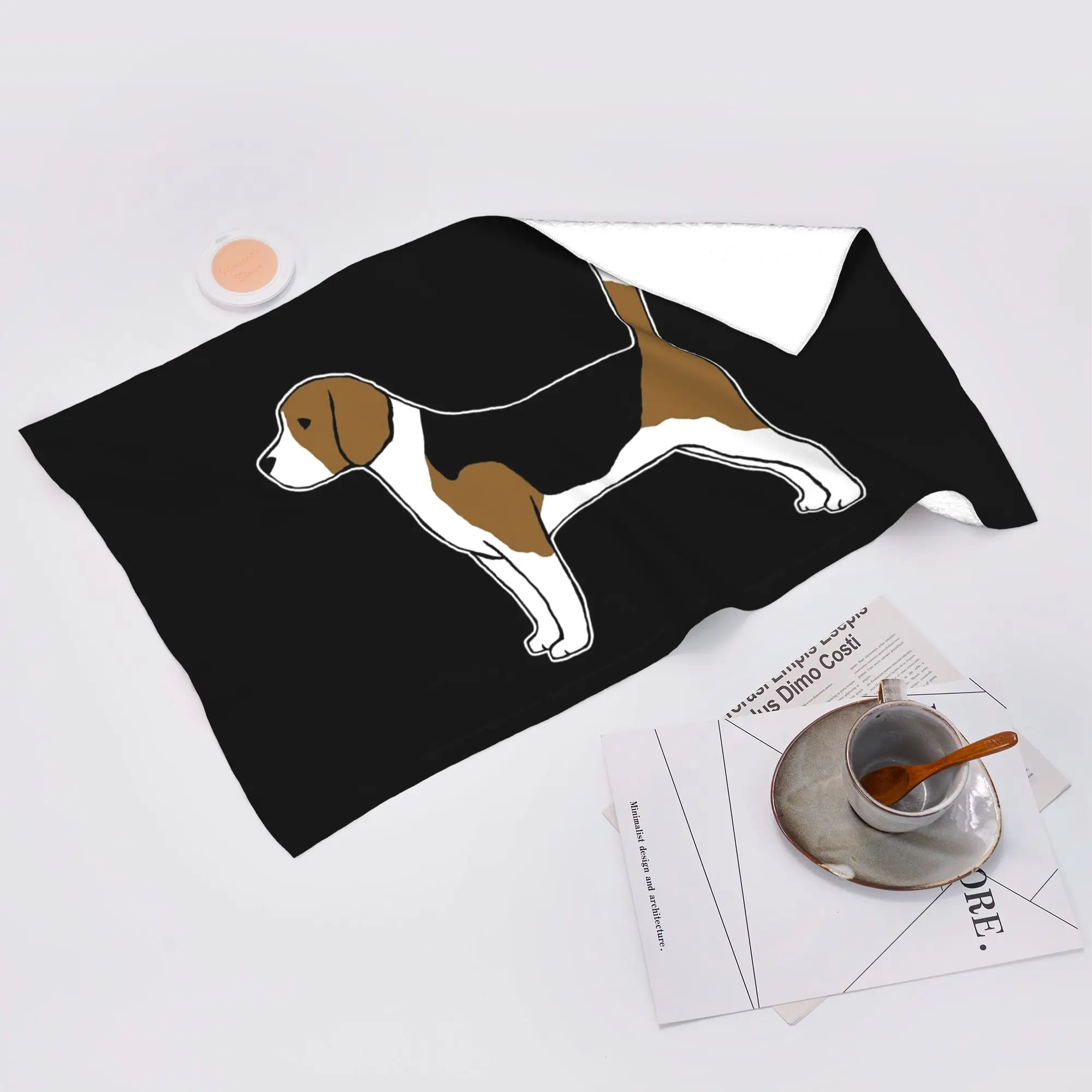 Custom Beagle Soft Face Towel Quick Dry Pool Bath Cotton Towels Absorbent