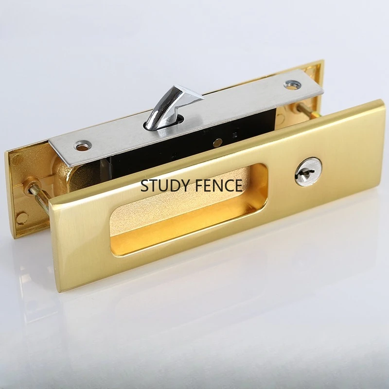 1 Set Zinc Alloy Balcony Sliding Door Lock Indoor Kitchen Hook Lock Mobile Door Zinc Alloy Lock Hardware Accessories with Keys