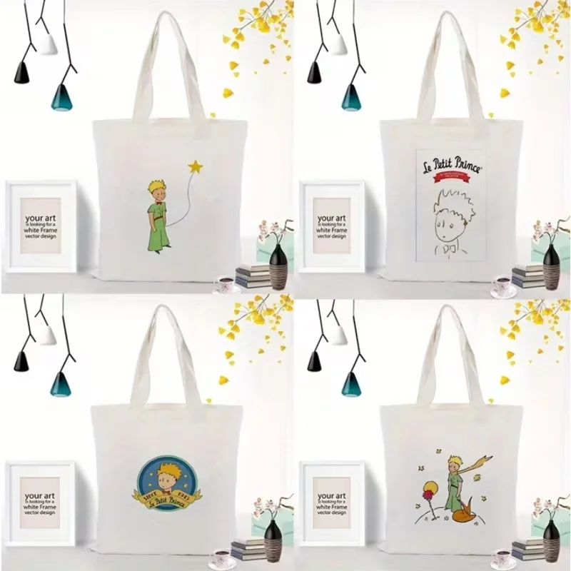 حقيبة كتف كاواي إيرث سبيس ليتل برينس، حقيبة كتف من القماش، حقيبة يد جامعية ذات سعة كبيرة، مثالية للاستخدام اليومي والهدايا