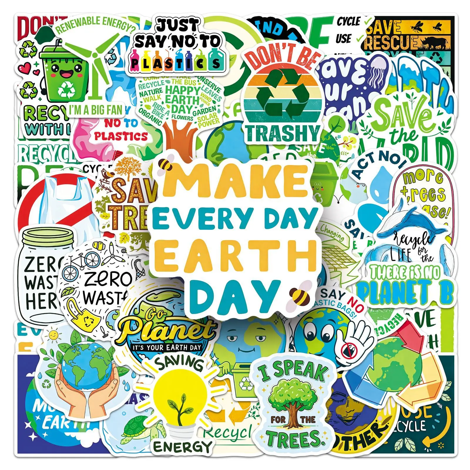 50PCS Cartoon Environmental Protection Sticker Creative Decoration Mobile Phone Case Notebook Water Cup Graffiti Waterproof Toy