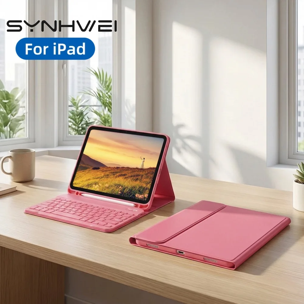 

Tablets Keyboard Case For iPad 10th 11th A16 Generation Air 11 M2 M3 M4 2026 Air4 Air5 10.9 10.2 Pro 11 Cover with Pencil Holder