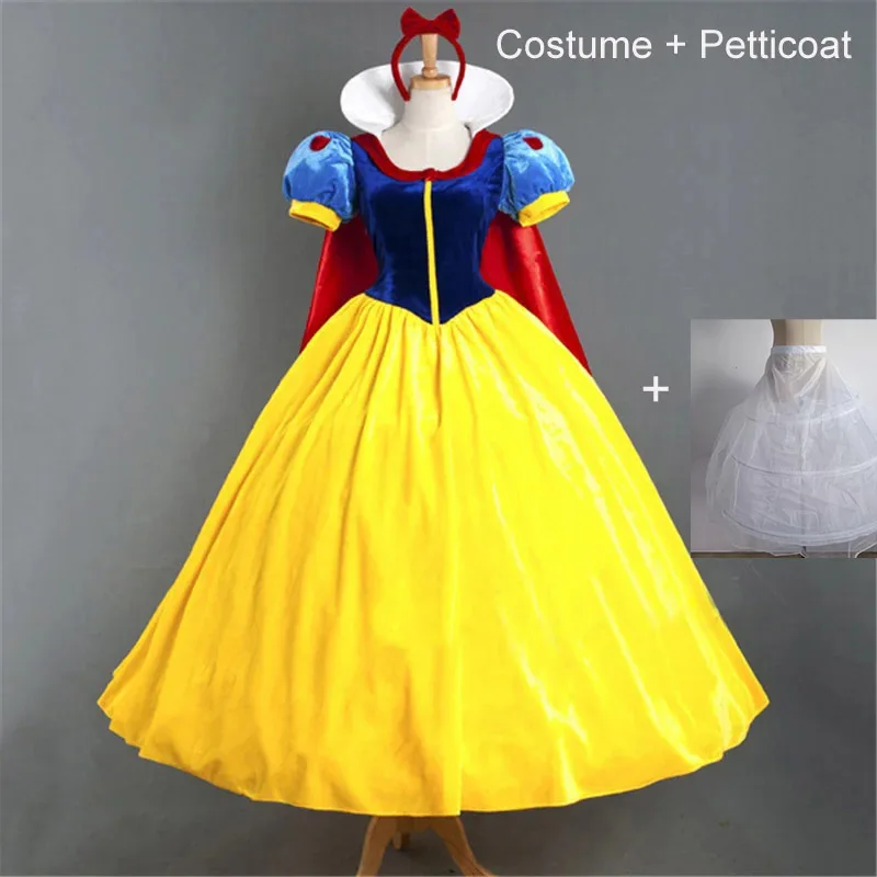 Vestito Cosplay per adulti vestito da principessa per ragazza bianca come la neve vestito da principessa per adulti del fumetto principessa biancaneve Costume da festa di Halloween